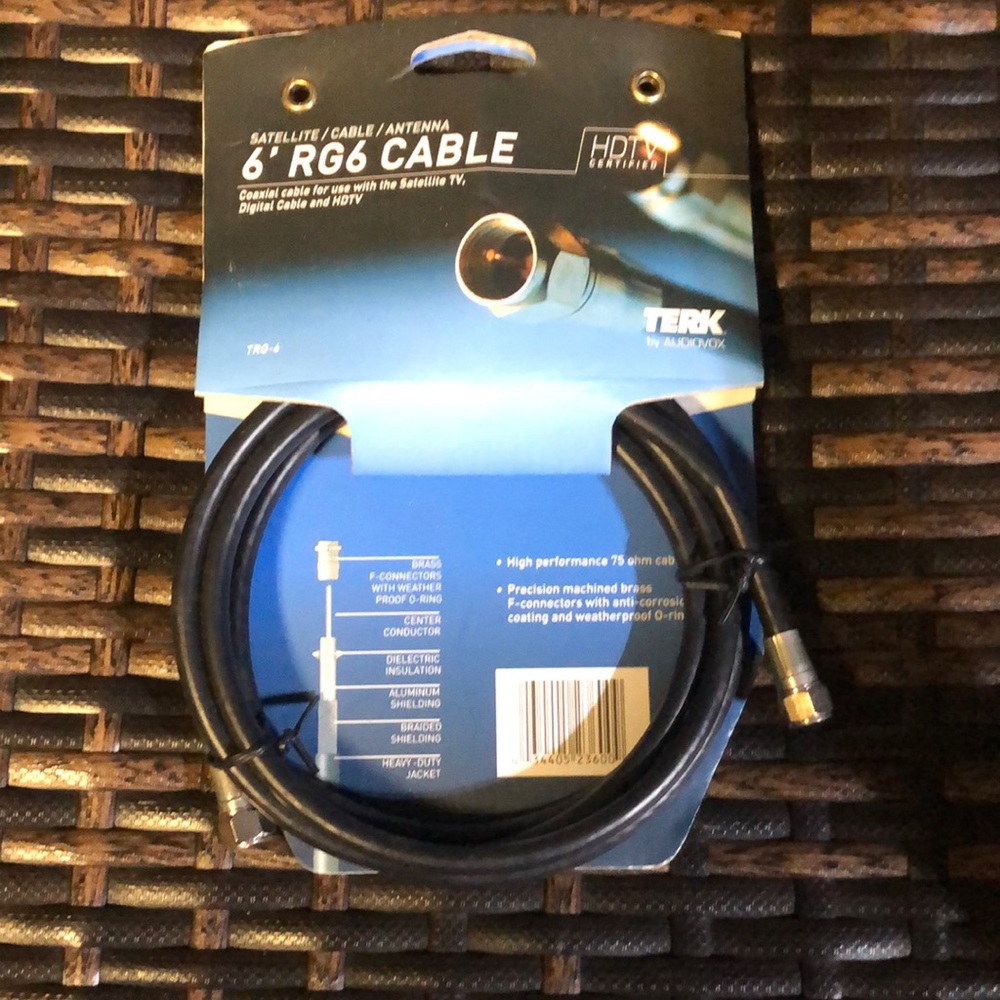 Terk By Audiovox 6' RG6 Cable